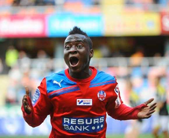 Video: Watch David Accam's two sublime goals for Helsingborg in Sweden
