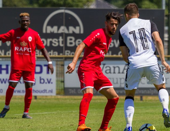 Ghana's Daniel Opare scores on his debut for Royal Antwerp in pre-season win over PAOK