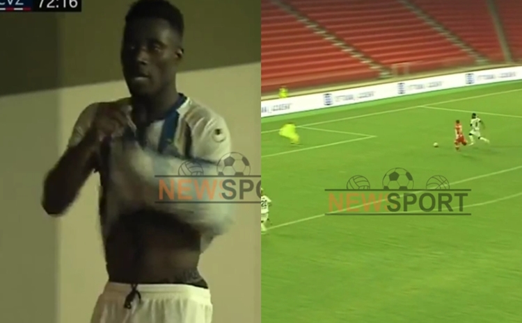 VIDEO: Winful Cobbinah furious after being subbed off in KF Tirana Champions League defeat