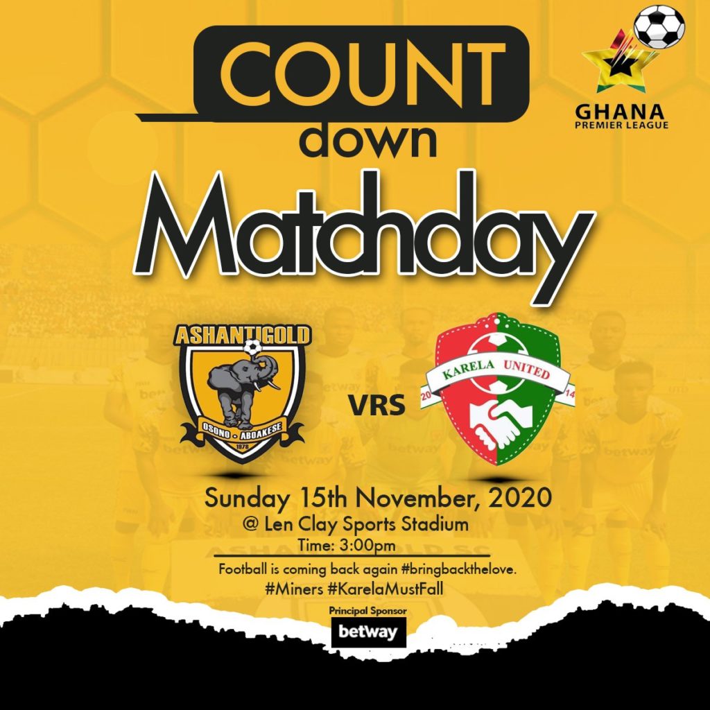2020/21 Ghana Premier League: RESULT - Relive updates - Ashanti Gold 2-2 Karela