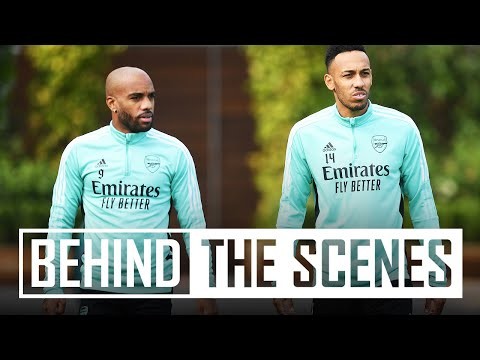 Preparing for Aston Villa | Behind the scenes at a very wet Arsenal training centre