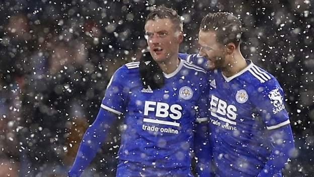 Vardy double as Leicester beat Watford