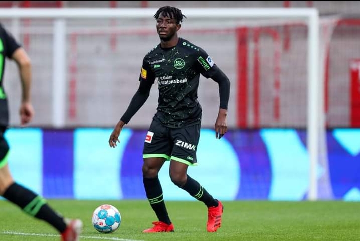 Defender Musah Nuhu impresses for St. Gallen in their away victory over Basel in Switzerland
