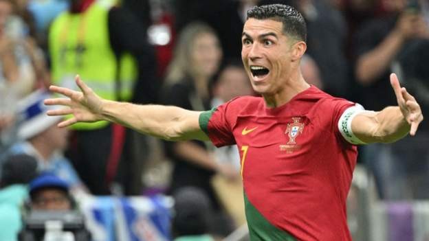 Ronaldo celebrates landmark goal - for a moment